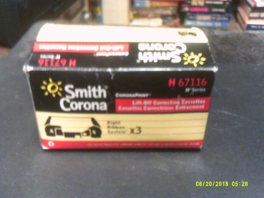 Smith Corona H 67116 Lift-Off Correcting Cassettes.  Pack Of 3 Cassettes.  NEW.