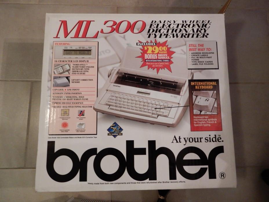 Brother ML 300 Standard Daisy Wheel Electronic Dictionary Typewriter ml300