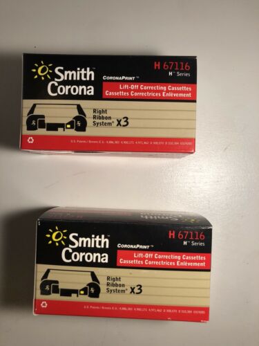 Lot of 2 Smith Corona H67116 Lift-Off Correcting Cassettes (5 cassettes total)