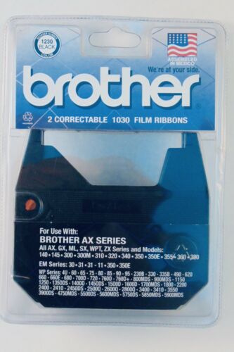 Brother Ribbon Cartridge 2 Correctable 1030 Film Ribbons NEW 1230 black