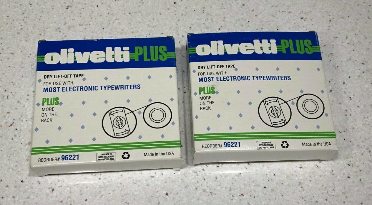 2 Packs of 6 Olivetti Plus Dry Lift-Off Tape SWC 13191 Cannon, Royal, Olivetti