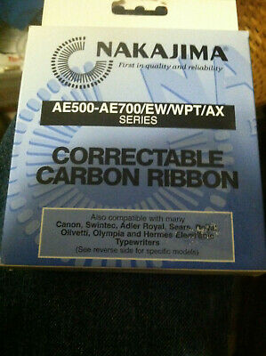 NAKAJIMA AE500-AE700/EW/WPT/AX SERIES CORRECTABLE CARBON RIBBON LOT OF  2