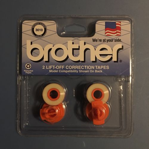 Brother 3010 Two Spool Lift-off Typewriter Correction Tape, 2/Pack