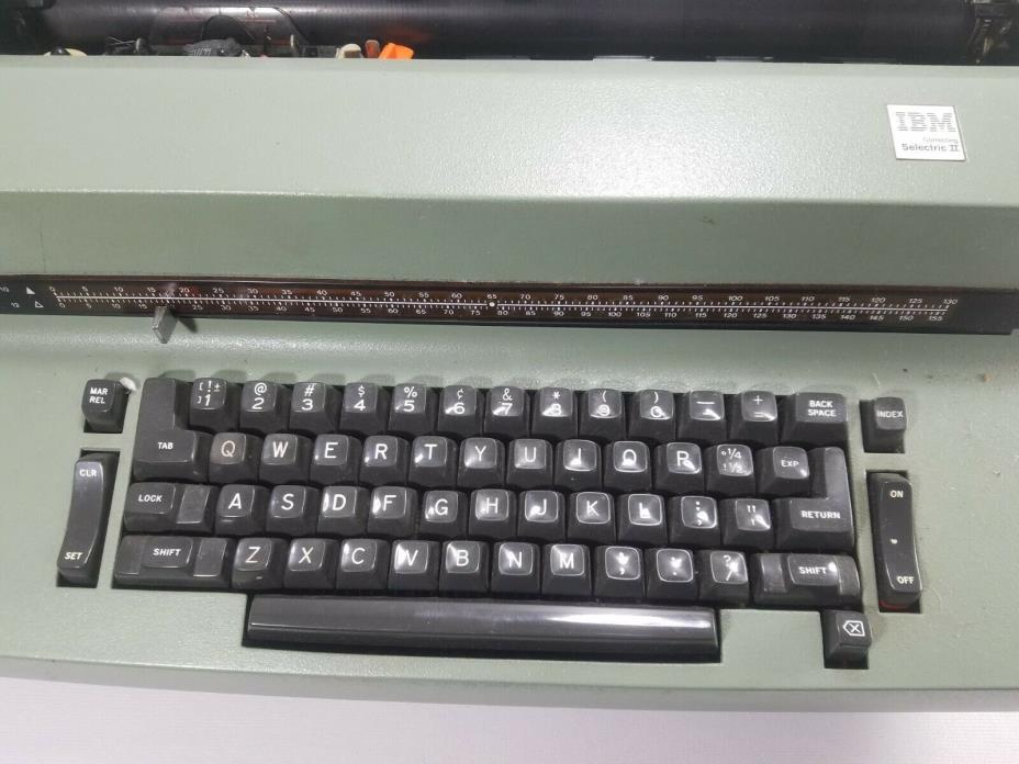 IBM Selectric II (2) Correcting Typewriter Green For Parts or Repair Vintage