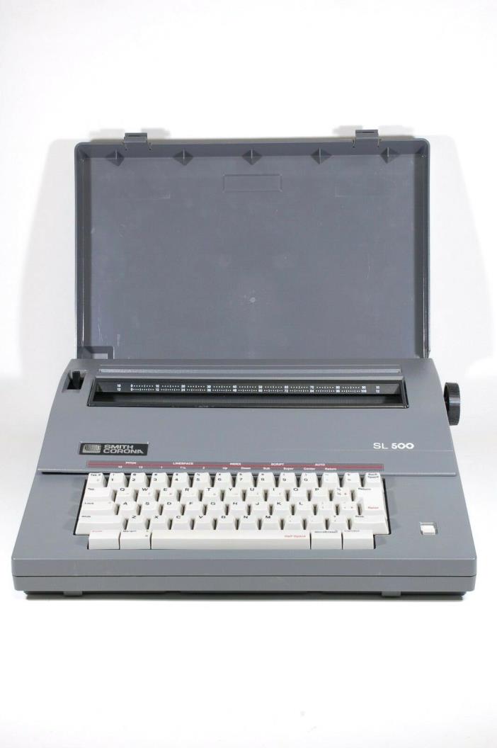 Smith Corona SL 500 Electronic Typewriter Model 5A gray sc electric electrical