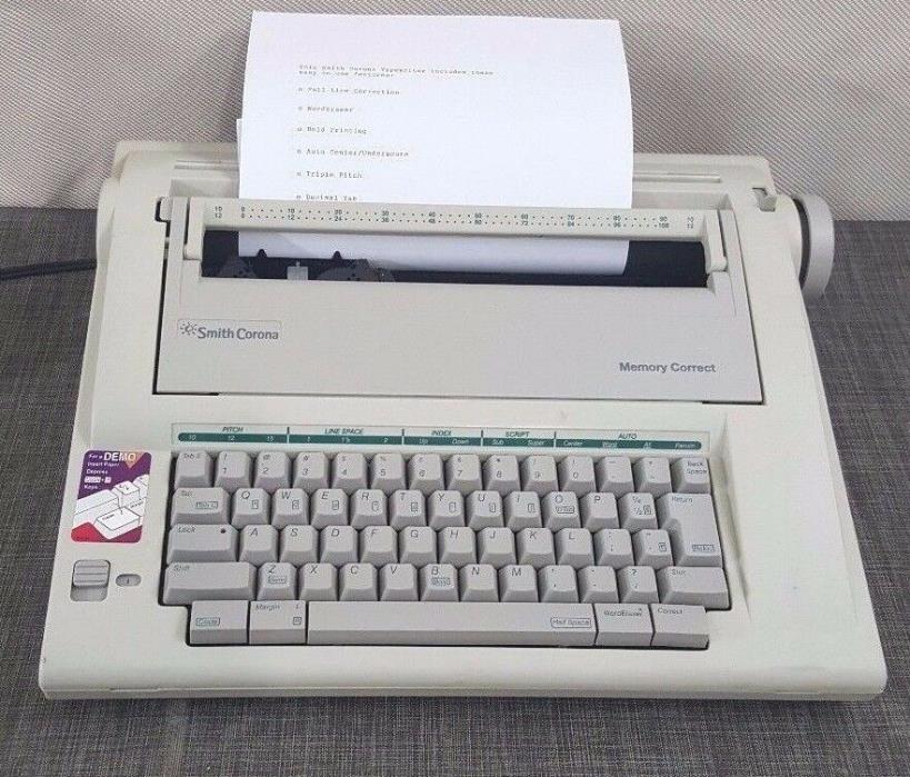 Smith Corona NA1HH Memory Correct Portable Electronic Typewriter
