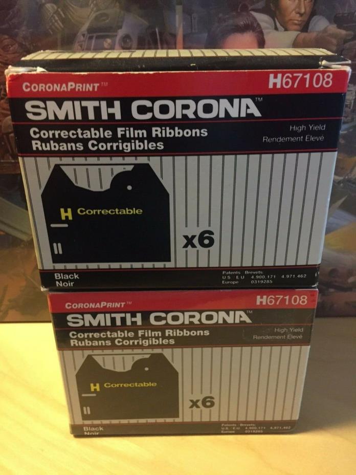 Smith Corona H67108 Correctable Film Ribbon x2 Total of 12!