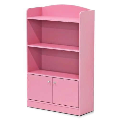Furinno FR16121PK Stylish Kidkanac Bookshelf with Storage Cabinet Pink