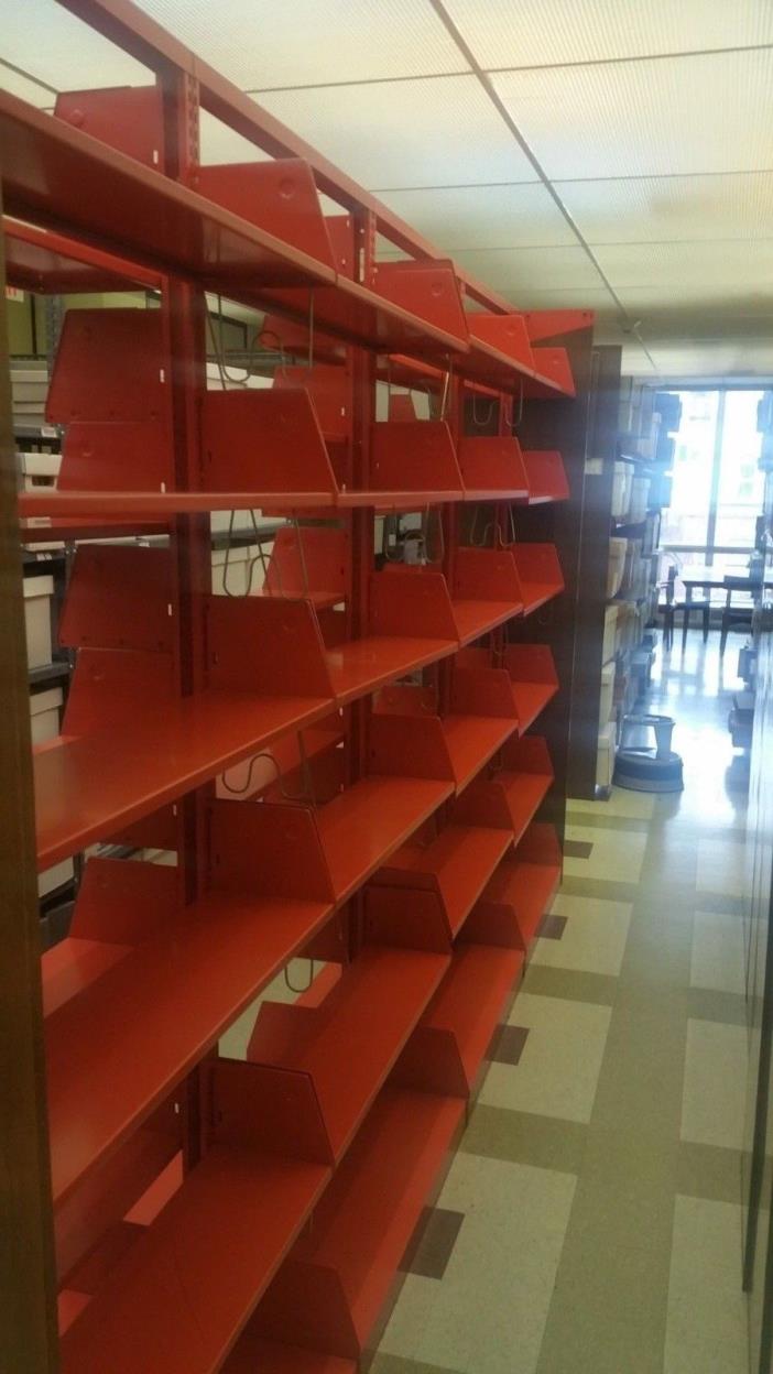 Library shelving metal double sided