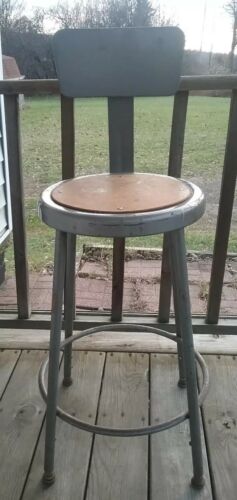 SHOP STOOL with BACKREST-METAL-USED in MAINTENANCE SHOPS, LABS SCHOOLS PRE-OWNED