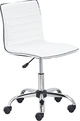 BTEXPERT 5029w BTExpert Swivel Mid Back Armless Ribbed Designer Task Chair Soft