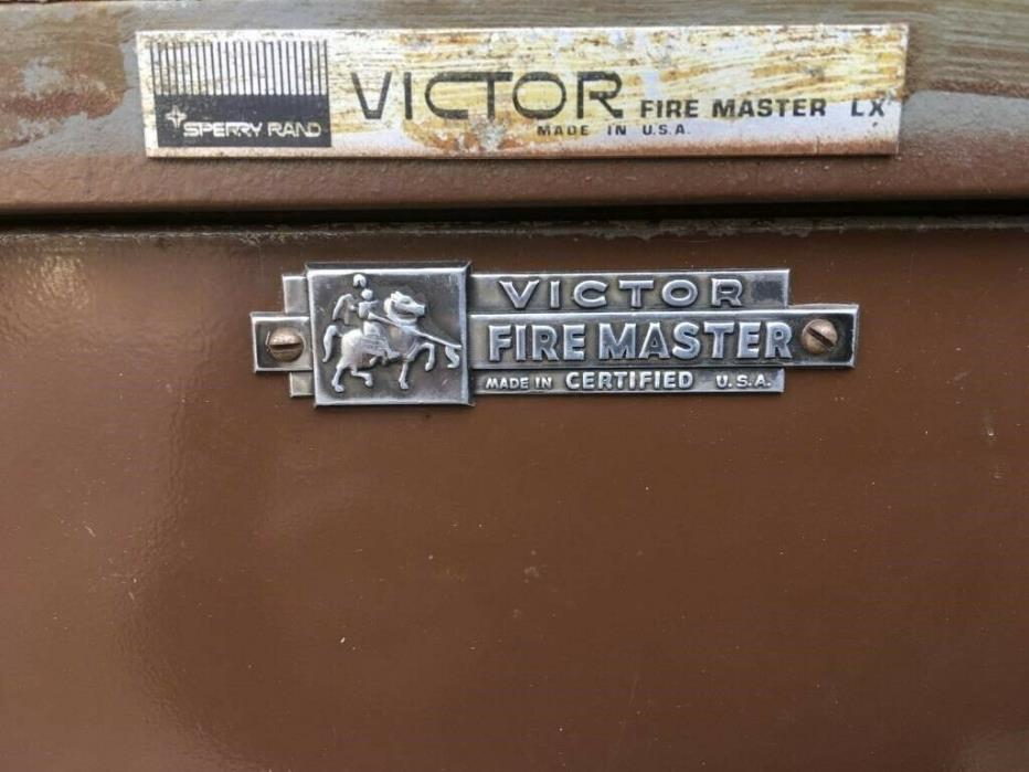 Vintage Victor Fire Master Fireproof Filing Cabinets