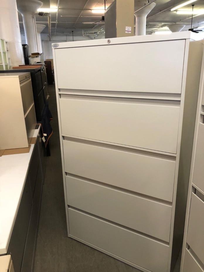 5 DRAWER LATERAL SIZE FILE CABINET by STEELCASE 900 SERIES w/LOCK&KEY 36