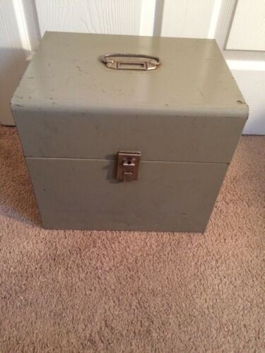 Vintage Buddy Products Metal Storage File Lock Box With Original Dividers