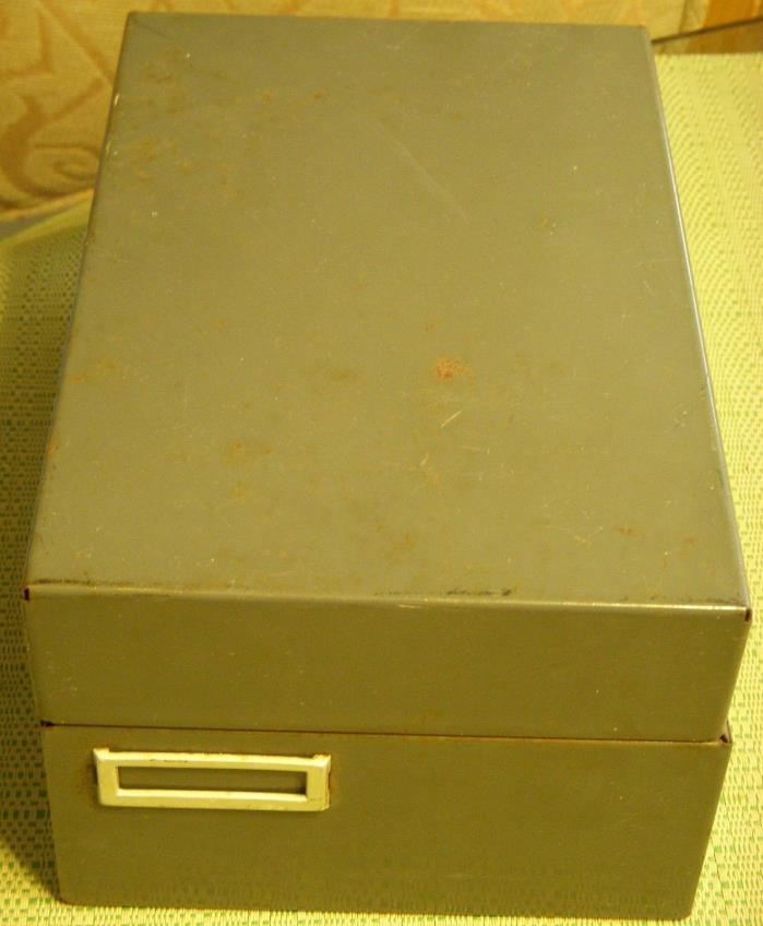 Steelmaster Card Cabinet 935 5 1/2 x 4 x 8 1/2 Gray Vtg File Box For cards