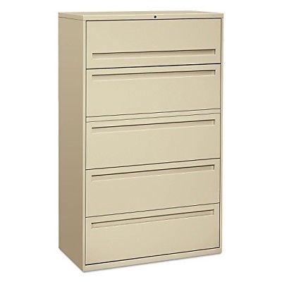 HON 795LL 700 Series Five-Drawer Lateral File w/Roll-Out & Posting Shelves, 42w