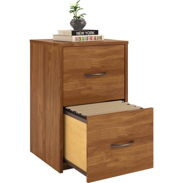 Ameriwood Home Core 2 Drawer Wooden File Cabinet Home Office Storage Bank Alder