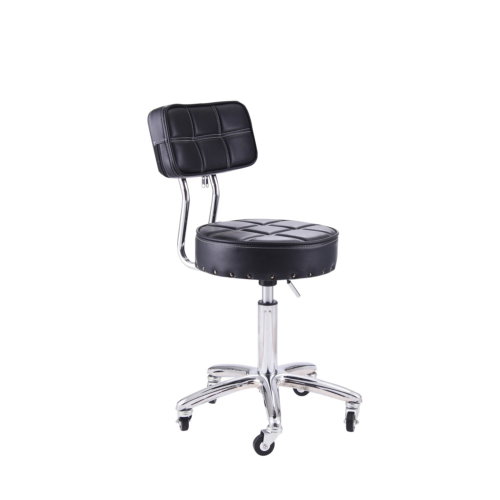 Rfiver Small Swivel Massage Chair Spa Stool with Back Height Adjustable Rolling