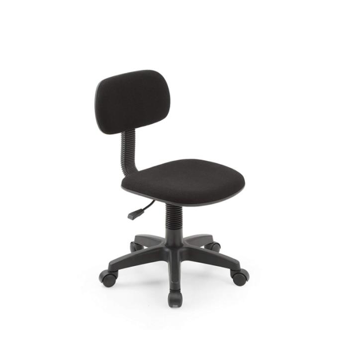 Hodedah Armless, Low-Back, Adjustable Height, Swiveling Task Chair with Padded B