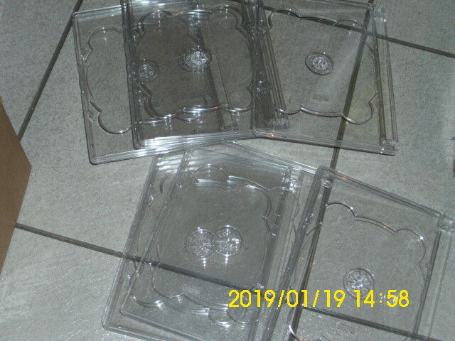 Clear Plastic SUPER JEWEL BOX for CD/DVD Storage, lot of 9