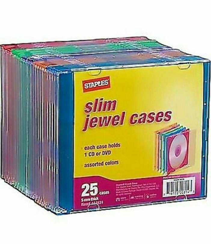 Staples Jewel Cases Slim Mini 25 Pack