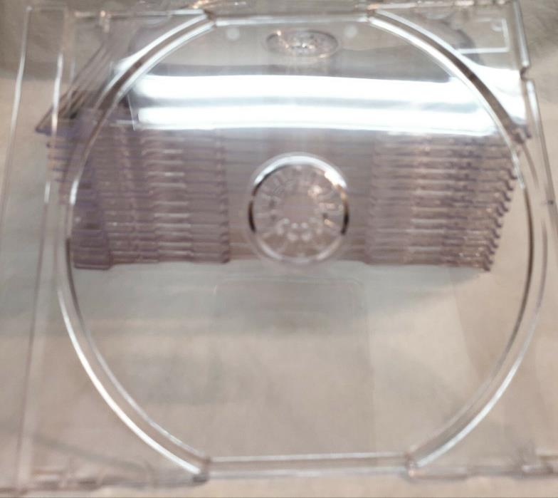 REPLACEMENT CLEAR TRAYS FOR STANDARD CD JEWEL CASE - LOT OF 15