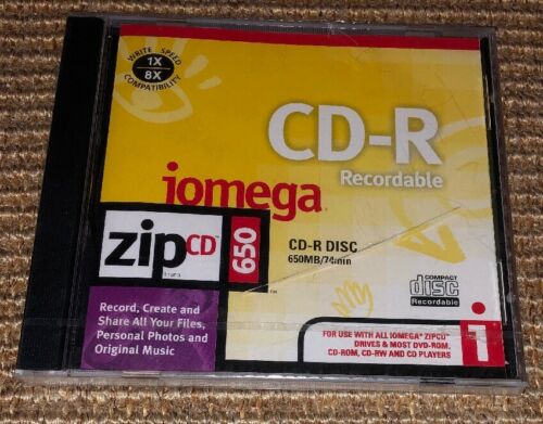 Iomega Recordable ZipCD 650 MB CD-R Disc 1 pack
