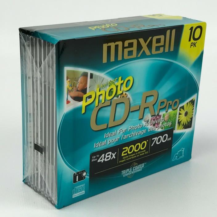 Maxell CD-R Pro For Photo 10-Pack New 48x