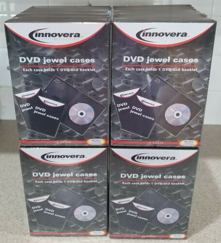 4 Packs of 10 Innovera DVD Jewel Cases - 40 Black Cases Total - FREE SHIPPING