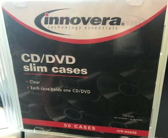 Innovera 85826 Slim Cd/dvd Cases (Pack of 50)