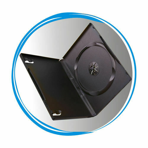 25 Standard 14mm Single CD DVD Black Storage Case Box