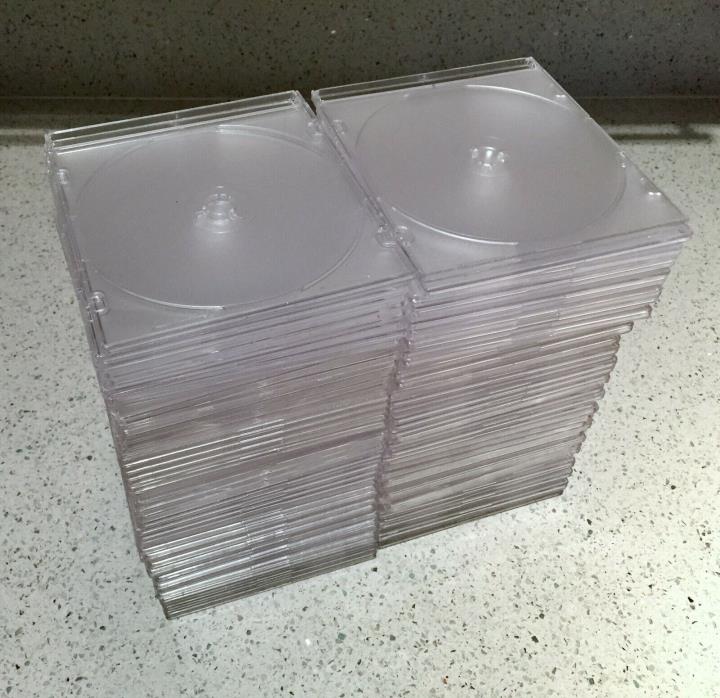 85 unused clear slim jewel cd cases