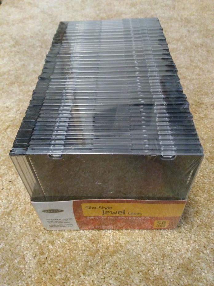 Belkin Slim Style Jewel Cases Case For CD CDs DVD DVDs 50 Pack