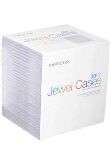 Memorex Clear Slim Jewel Cases 30 Pack New In Package