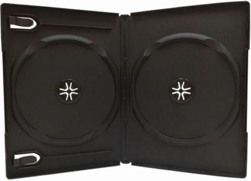 1 Standard 14 mm Double DVD Cases, Black, holds 2 Disc DVD Cases