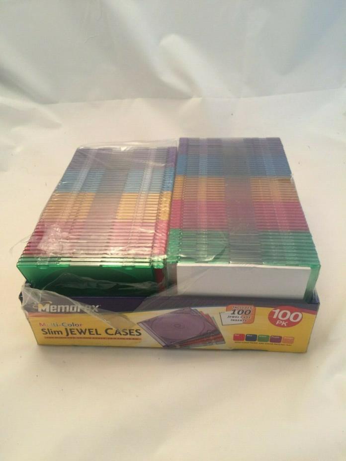 Memorex Slim CD Jewel Cases Assorted Colors 93 pk