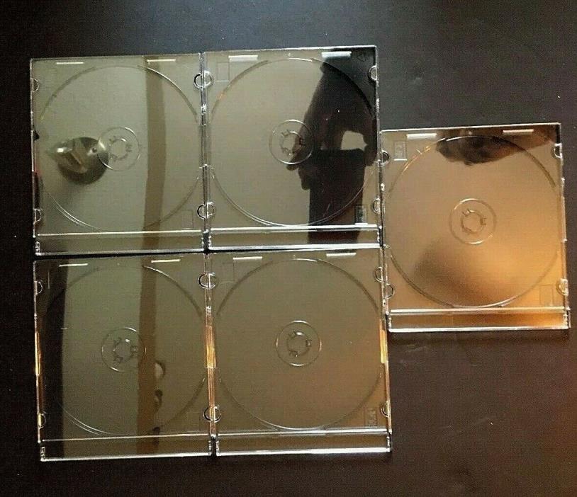 5 Pack CD DVD Slim Jewel Cases NEW