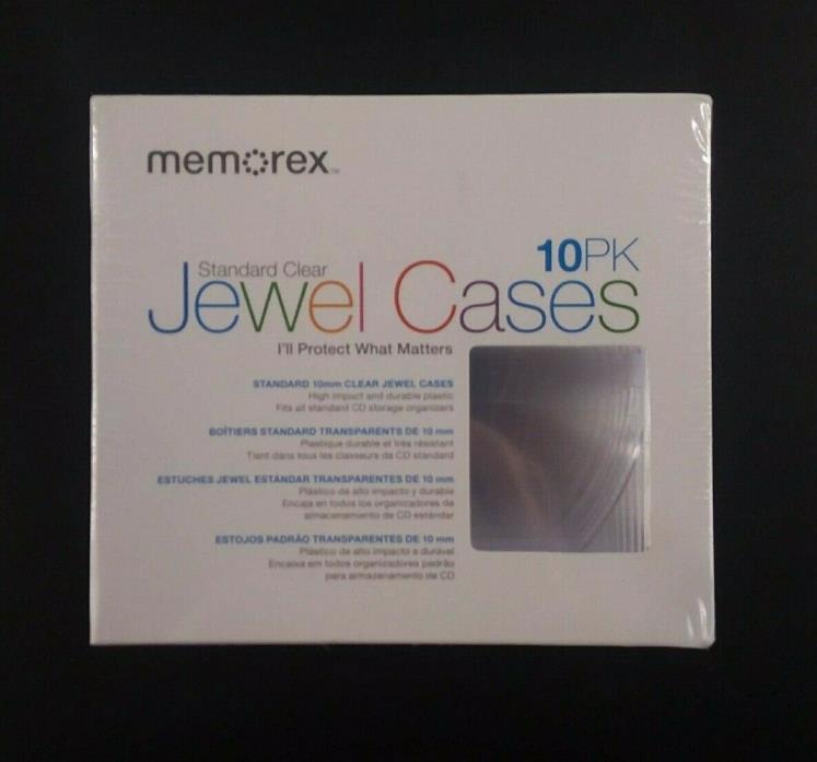 Memorex (R) CD Jewel Cases, Standard Size Clear Pack of 10