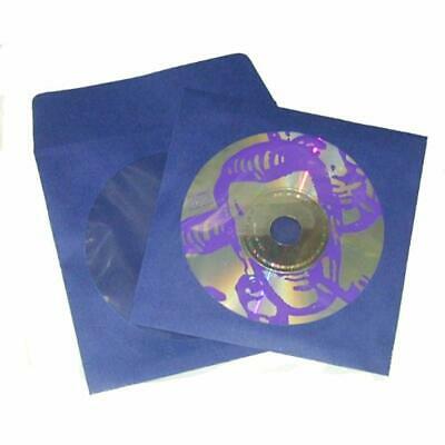 100 Media Storage & Organization Navy Blue Color Paper CD / DVD Disc Sleeves 