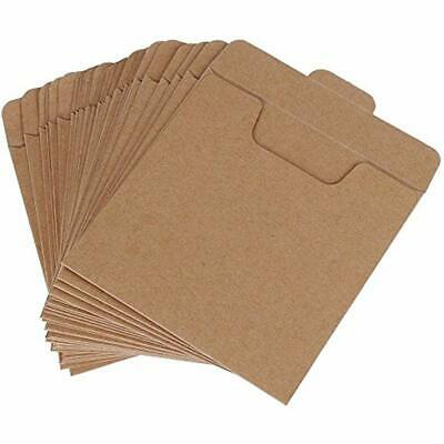50 Disc Jewel Cases Pack Kraft Paper DVD Envelopes Cardboard CD Sleeves Home 
