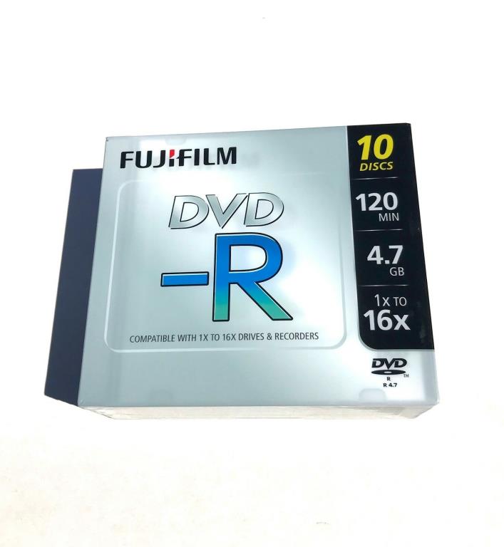 Fuji DVD-R 10 Pack with jewel cases (4.7Gb 16X) sealed