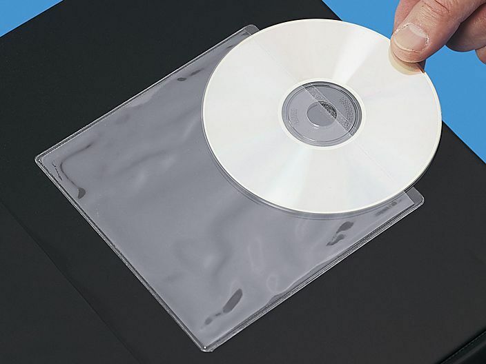 96 Clear Vinyl CD DVD Sleeve with Full Adhesive Backing *Premium* 5x5