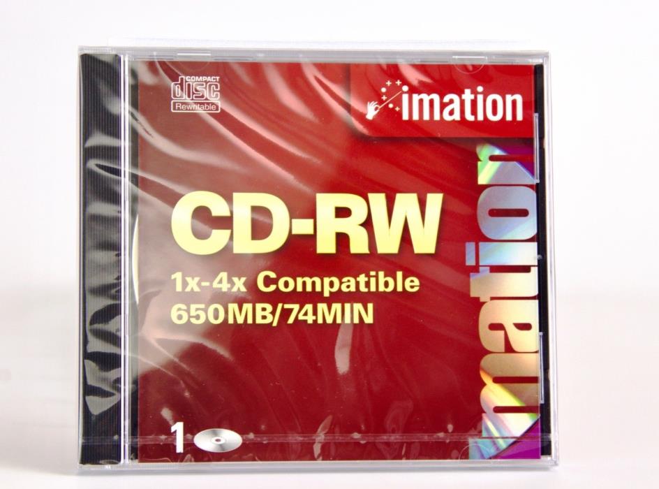 Imation - 1x -4x CD-RW Disc with Case - 12 New (Sealed)