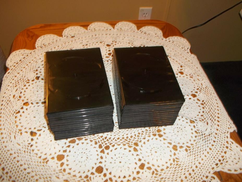 CD DVD Disc Black Plastic Slim Jewel Cases Protectors Cover  x27