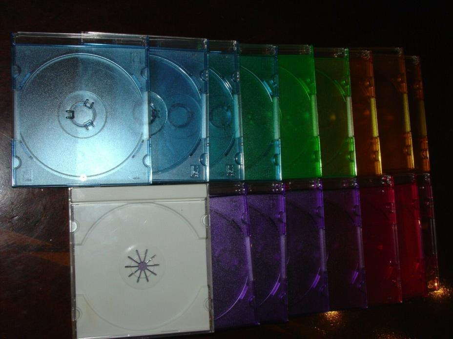 Lot of 17 empty slim MINI disc jewel cases FREE SHIPPING - used
