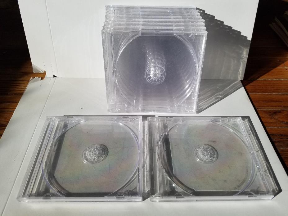 10 Blank Transparent Cases Holder Jewel Case Cover FOR CD or DVD