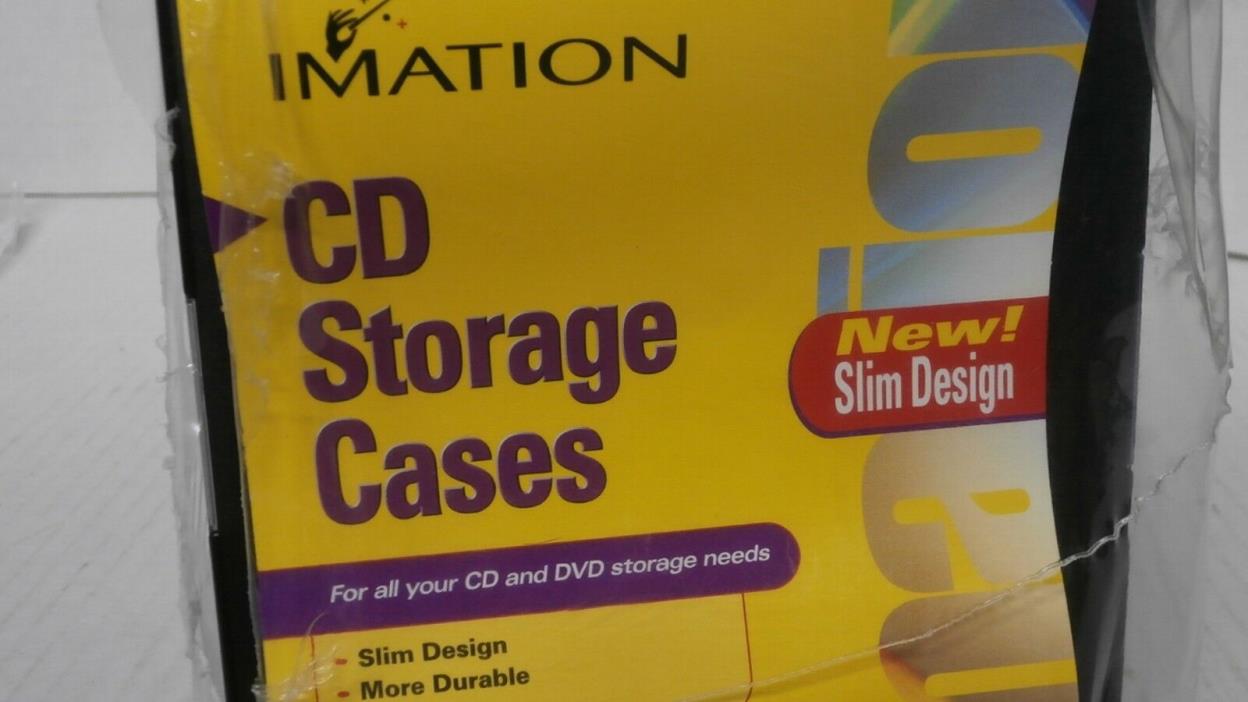 Imation CD Storage Cases Slim Line-Designs Lot of 46 - New - s10e