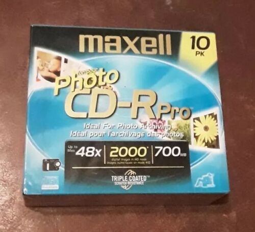 10 pack MAXELL PHOTO CD-R Pro 48x 700 MB- NEW/SEALED