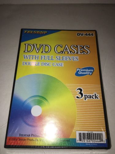 DVD CD Disc Cases Double Disc Full Sleeves Telstar 3 Pack Premium quality