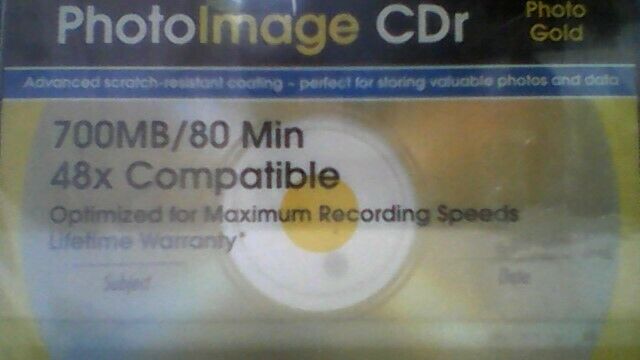 PROMASTER PHOTOIMAGE CDr PHOTO GOLD / 10 PACK / 700MB/80 Min / 48x SPEED